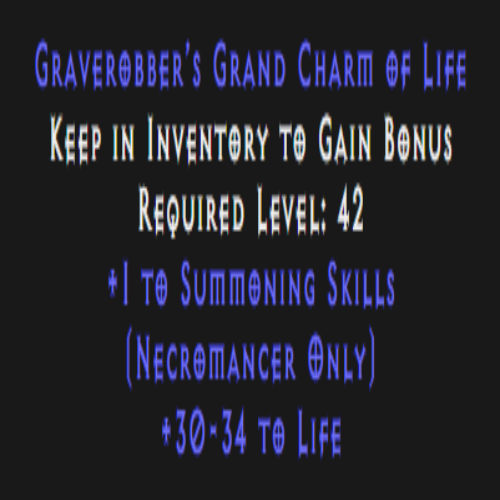Necromancer Summoning Skiller 30-34 Life Description