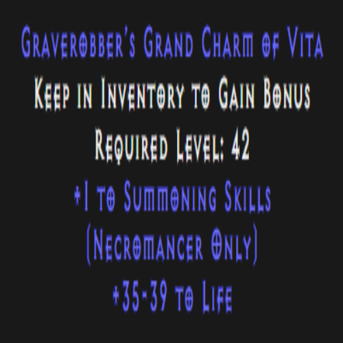 Necromancer Summoning Skiller 35-39 Life Description