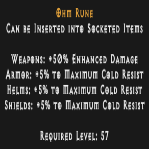 Ohm Rune Description