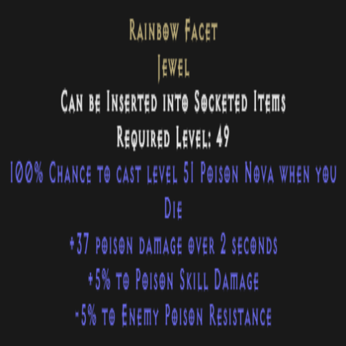Poison Facet Death Description