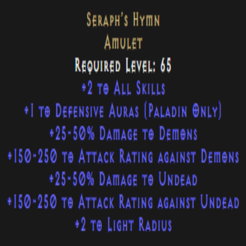 Seraph’s Hymn 1 Def Aura Description