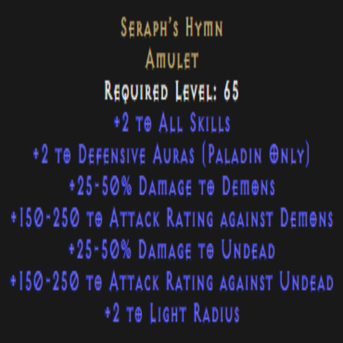 Seraph’s Hymn 2 Def Aura Description