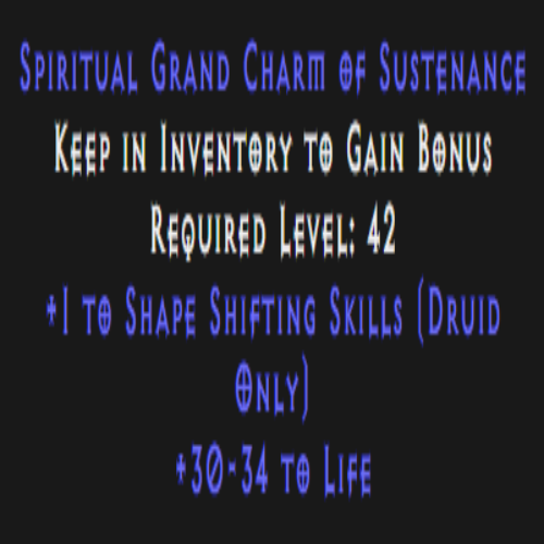 Druid Shape Shifting Skiller 30-34 Life Description