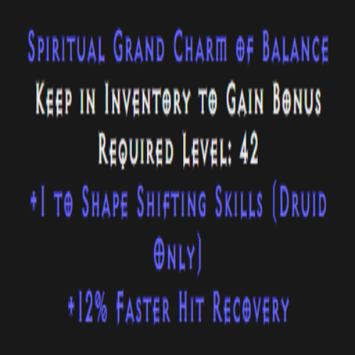 Druid Shape Shifting Skiller 12% FHR Description