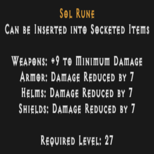 Sol Rune Description