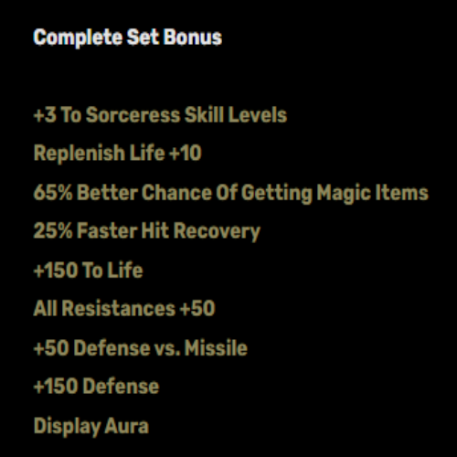 Complete Set - Tal Rasha’s Wrappings Description