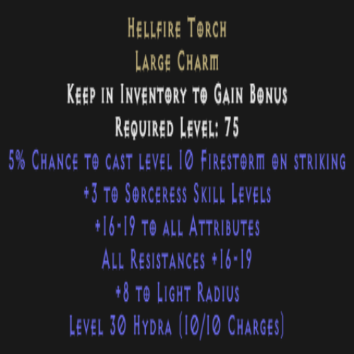 Sorceress Torch Description