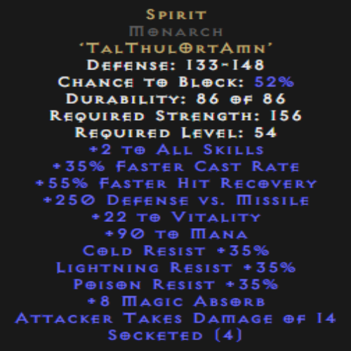 Spirit Monarch 35% FCR Description