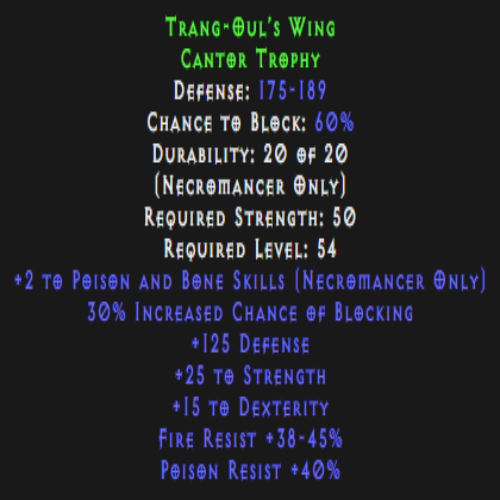 Trang-Oul’s Wing (Shield) Description