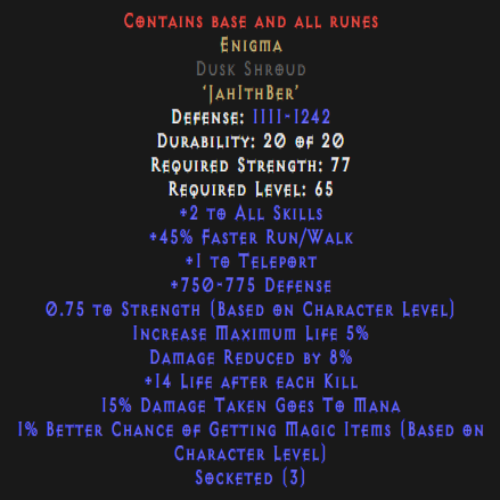 Unmade Enigma Dusk Shroud Description