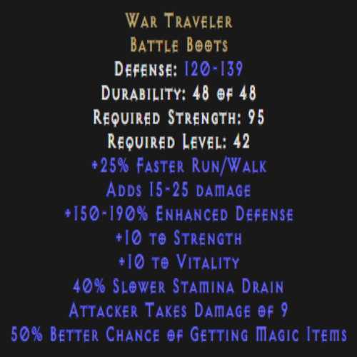 War Traveler 50% Magic Find Description