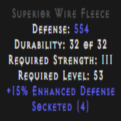 Wire Fleece 15% ED 4 Sockets Description