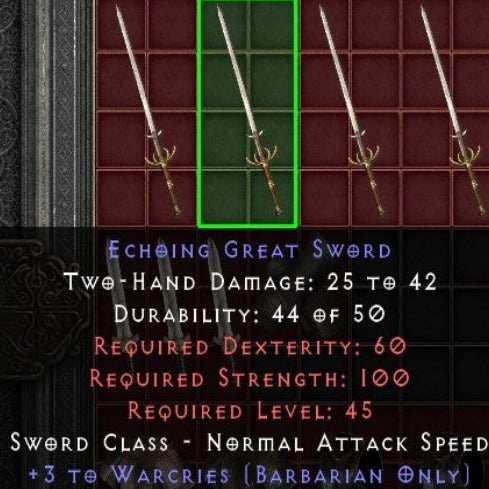 +3 Warcries Great Sword