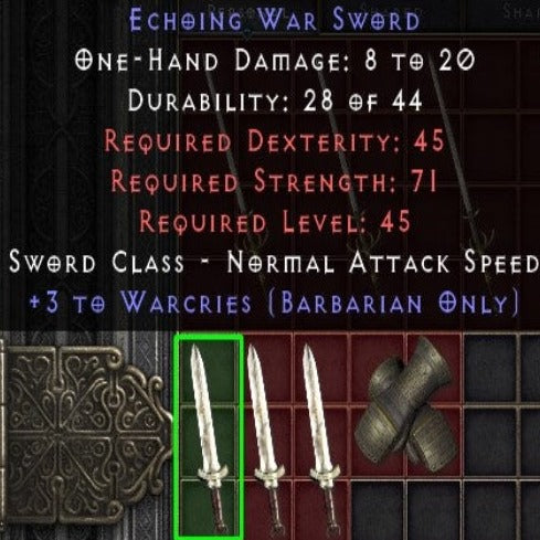 +3 Warcries War Sword
