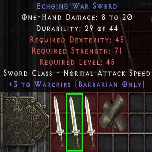 +3 Warcries War Sword 2