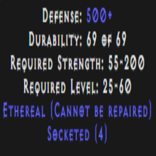 Ethereal Armor 4 Sockets (Random)