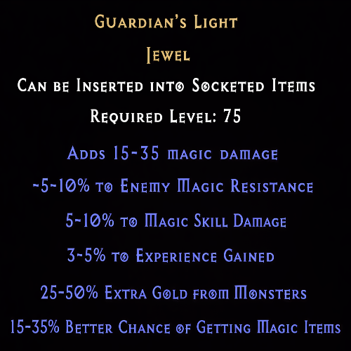 Guardian's Light item description D2RGEAR