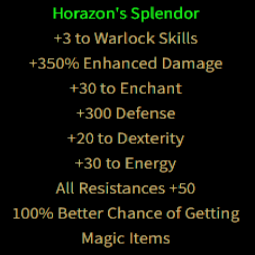 Horazon's Splendor Full Set