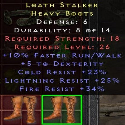 Loath Stalker 10 FRW 5 DEX 23 CR 25 LR 34 FR LVL 26