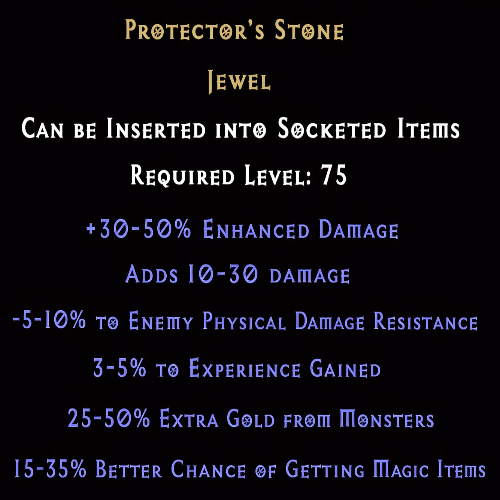 Protector's Stone item description D2RGEAR