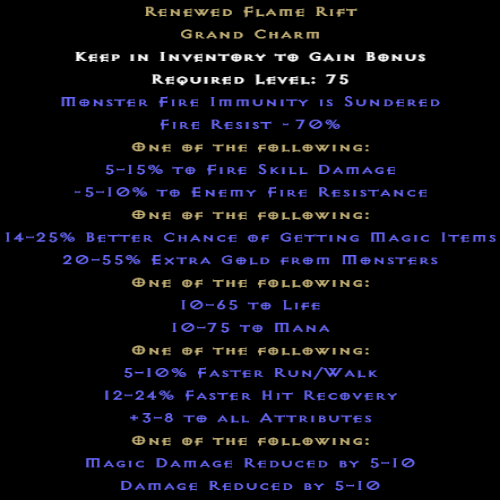 Renewed Flame Rift item description D2RGEAR