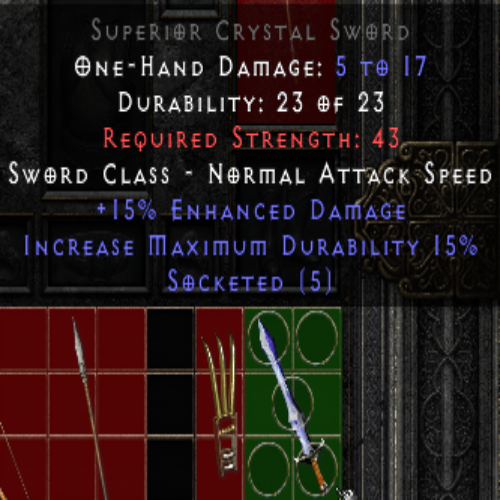 Crystal Sword 5os 15 ED 15 IMD