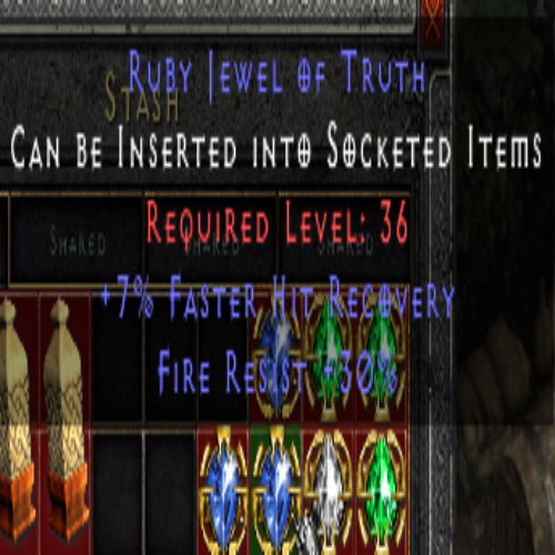 Ruby Jewel of Truth 7 FHR 30 FHR 36 LVL REQ (Blue)