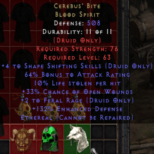 Cerebus' Bite 4 SS 2 FR 10 LS 64 BAR 132 ED Ethereal