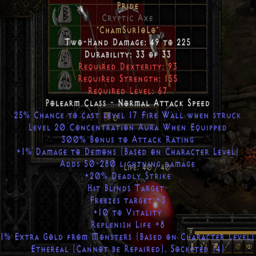 Pride Cryptic Axe Ethereal 20 AURA 300 BAR Perfect