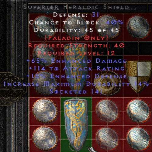 Heraldic Shield 4os 65 EDMG 114 AR 15 ED 15 IMD