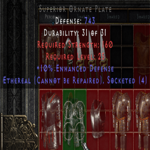 Superior Ornate Plate 4os 10 ED - 743 Defense - Ethereal