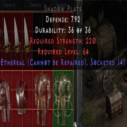 Shadow Plate 4os - 792 Defense - Ethereal