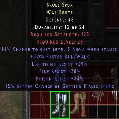 Skull Spur 30 FRW 29 LR 38 FR 34 PR LVL 29