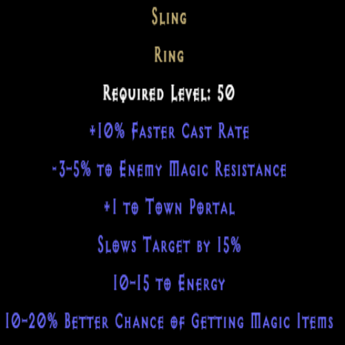 Sling item description D2RGEAR