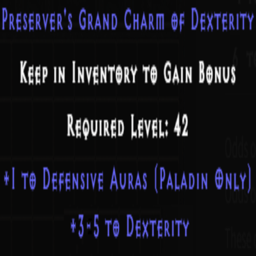 Paladin Defensive Skiller +3-5 Dexterity