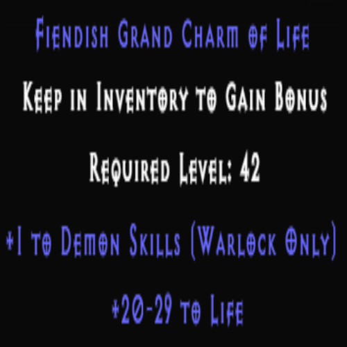 Warlock Demon Skiller 20-29 Life Description