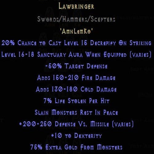 Lawbringer Rune Pack
