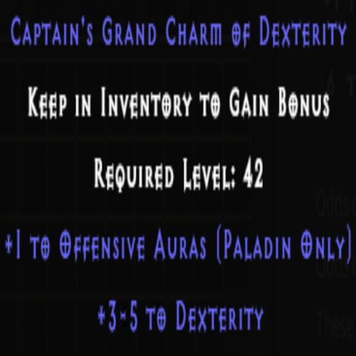 Paladin Offensive Skiller +3-5 Dexterity