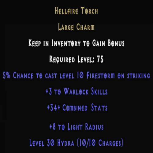 warlock torch 34 plus  item description D2RGEAR