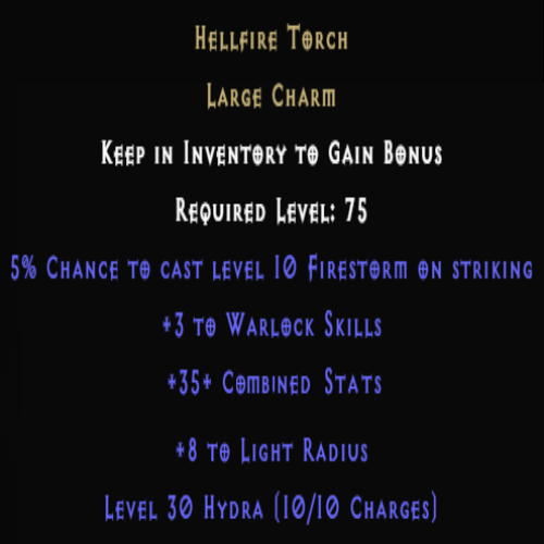 warlock torch 35 plus  item description D2RGEAR