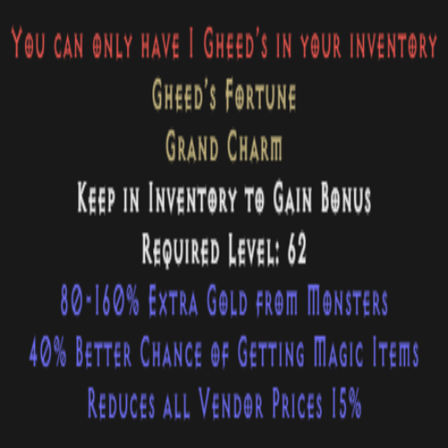 Gheed's Fortune Description