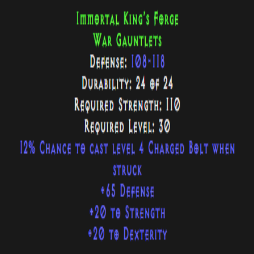 Immortal King’s Forge (Gloves) Description