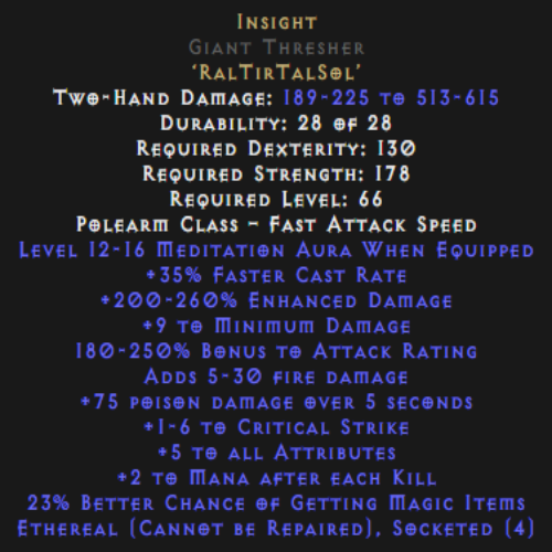 Insight Giant Thresher Ethereal 12-16 Aura Description