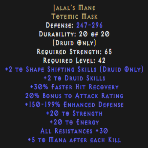 Jalal’s Mane Description