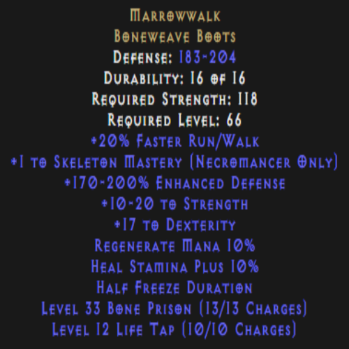 Marrowwalk 1 Skeleton Mastery Description