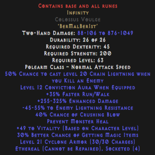 Unmade Infinity Colossus Voulge Ethereal Description